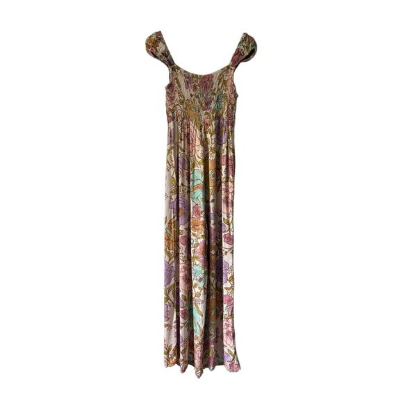 Free People Rolling Hills Jumpsuit in Tea Combo size M Floral Multicolor - Picture 3 of 10